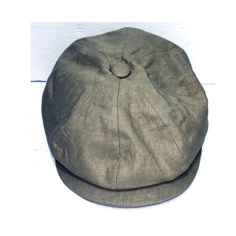 Jaxon Linen Golf Newsboy Hat Beige Tan Large